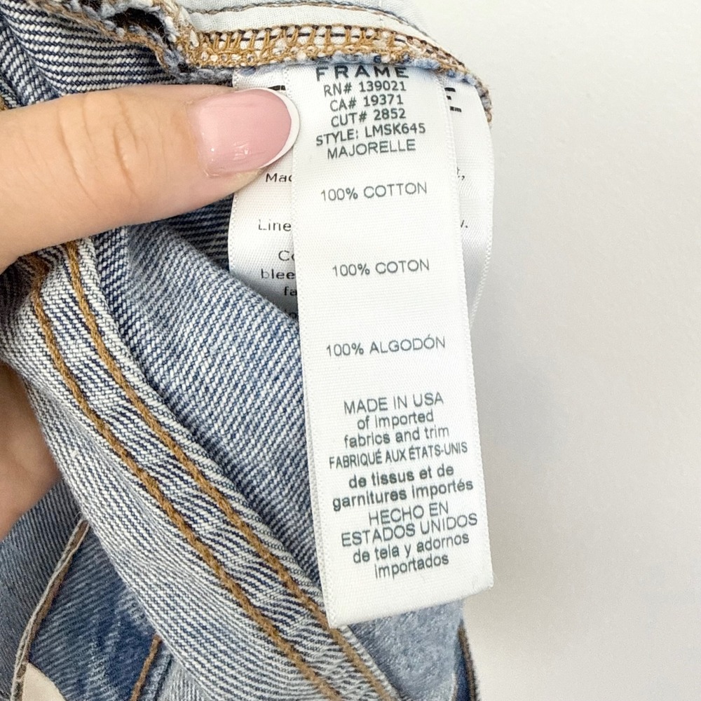 FRAME Majorelle Denim Mini Skirt Size 27 Blue High Rise - Picture 6 of 7
